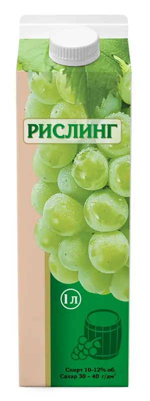 Вино "Рислинг" Тейси, белое олусладкое, 1 л