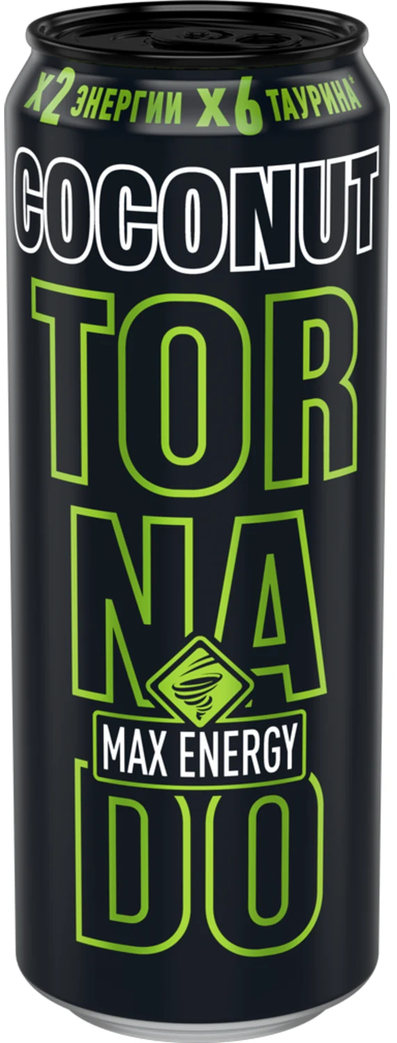 Напиток "Tornado" Max Energy Coconut, 0.45 л