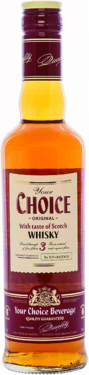 Висковый напиток "Your Choice" 3, With taste of Scotch Whisky,  0.7 л