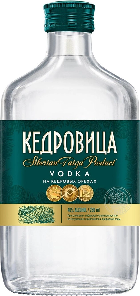 Водка "Кедровица" На кедровых орехах,  250 мл