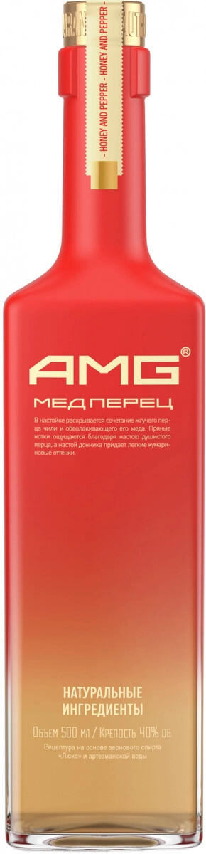 Ликер "АМГ" Медовая с перцем, настойка горькая,  0.5 л