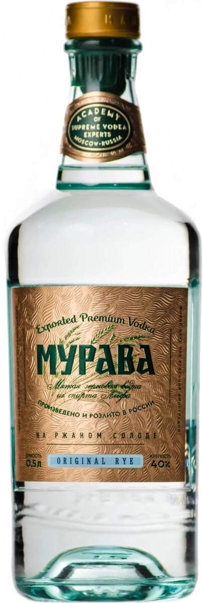 Водка "Мурава" Оригинальная Ржаная,  0.5 л