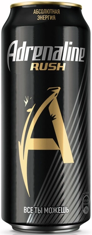 Энергетический напиток "Adrenaline Rush", Energy Drink, in can,  0.449 л