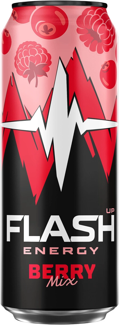 Вода "Flash Up" Energy, Berry Mix, Energy Drink, in can,  0.45 л