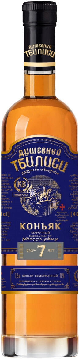 Коньяк "Душевный Тбилиси" 7-летний,  0.5 л