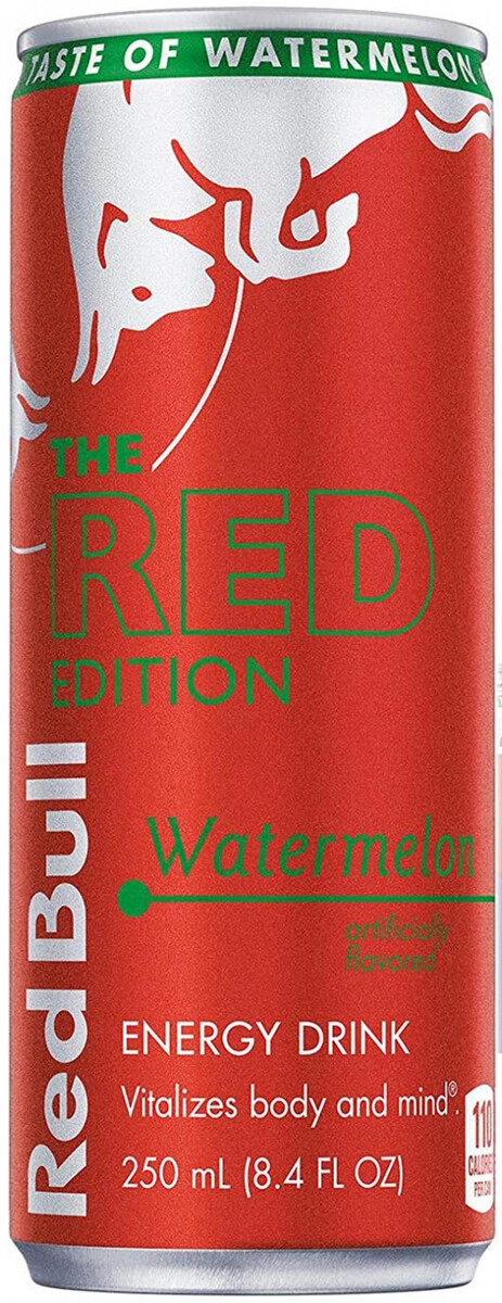 Энергетический напиток "Red Bull" The Red Edition, Energy Drink Watermelon, in can,  250 мл