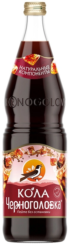 Напиток "Черноголовка" Кола, в стеклянной бутылке,  1 л