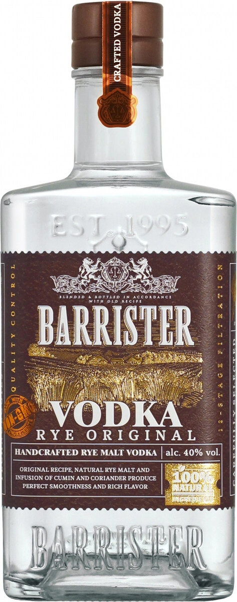 Водка "Barrister" Rye Original,  0.7 л