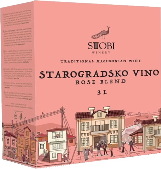 Вино Stobi, "Starogradsko" Rose Blend, bag-in-box,  3 л