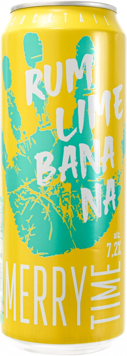 Коктейли "Merry Time" Rum Lime Banana, in can,  430 мл
