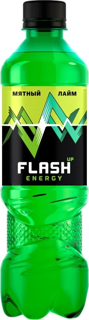 Вода "Flash Up" Energy, Mint Lime, Energy Drink, PET,  0.5 л