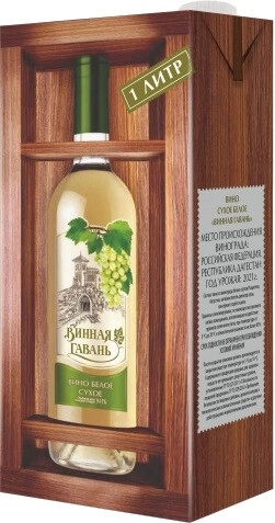 Вино Винтрест-7, "Винная Гавань" Белое Сухое, Тетра Пак,  1 л