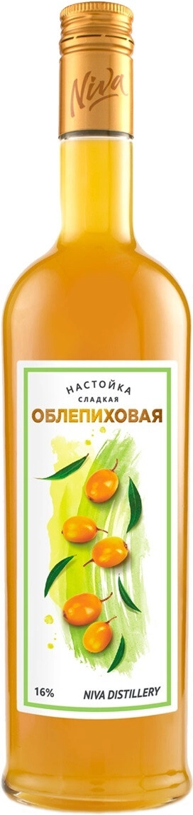 Ликер Нива Дистиллери, Облепиховая, настойка сладкая,  0.5 л