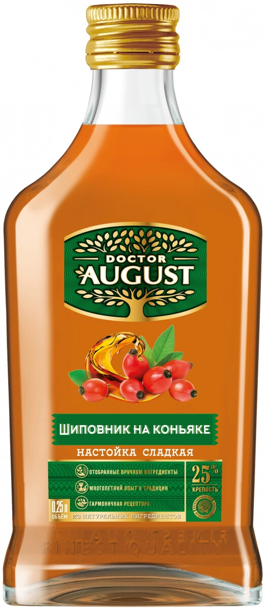 Ликер "Доктор Август" Шиповник на коньяке,  250 мл
