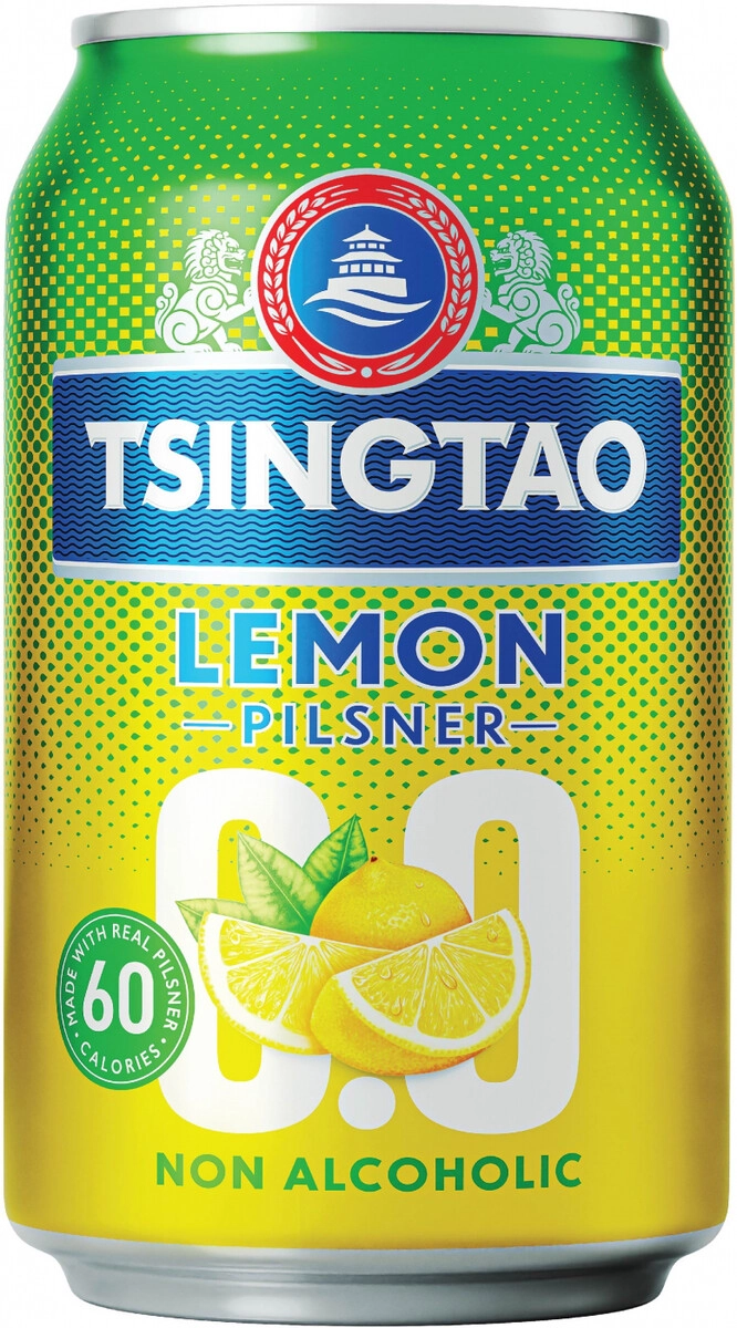 Пиво "Tsingtao" Lemon Non Alcoholic, in can,  0.33 л
