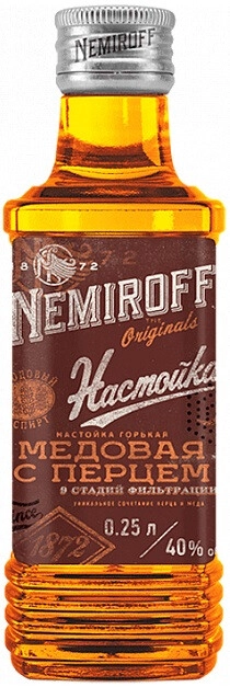 Ликер "Nemiroff" Medovaya s Percem, Bitter,  250 мл