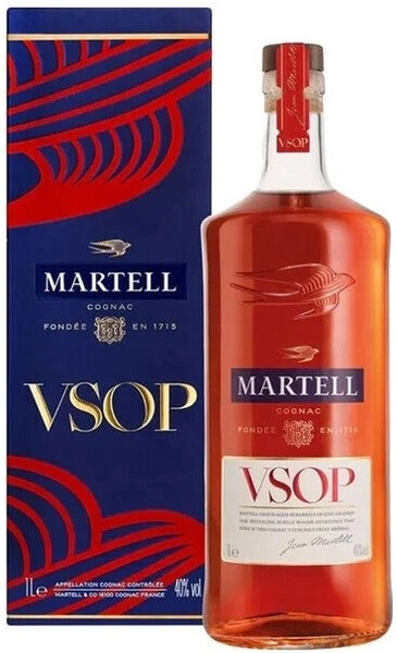 Коньяк "Martell" VSOP, gift box,  1 л