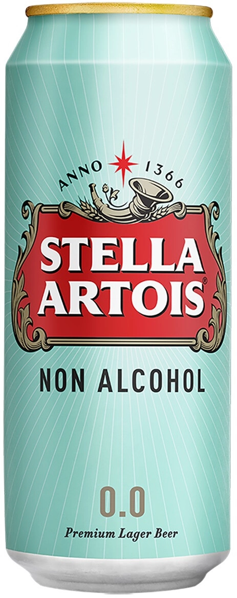 Пиво "Stella Artois" Non-Alcoholic (Russia), in can,  0.45 л