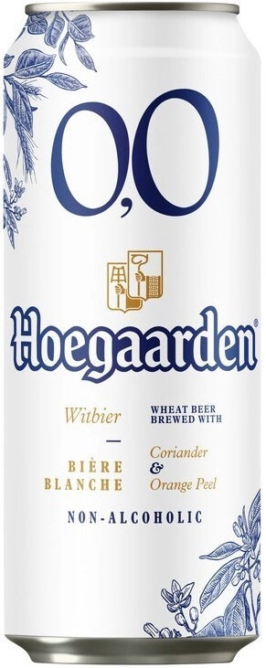 Пиво "Hoegaarden" Blanche 0,0, in can,  0.45 л