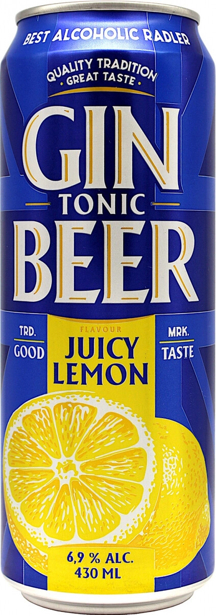Пивной напиток "Ginbeer" Lemon, in can,  430 мл