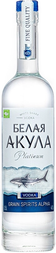 Водка "Белая акула" Платиновая,  0.5 л