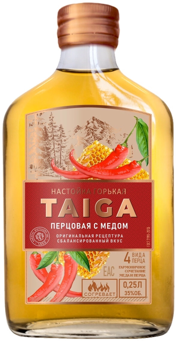 Ликер "Taiga" Percovaya s Medom, Bitter,  250 мл