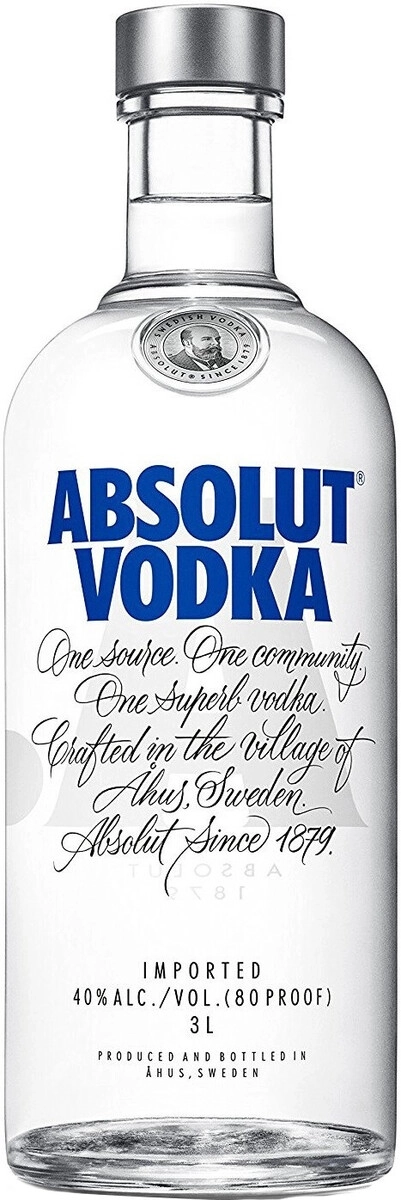 Водка "Absolut",  3 л