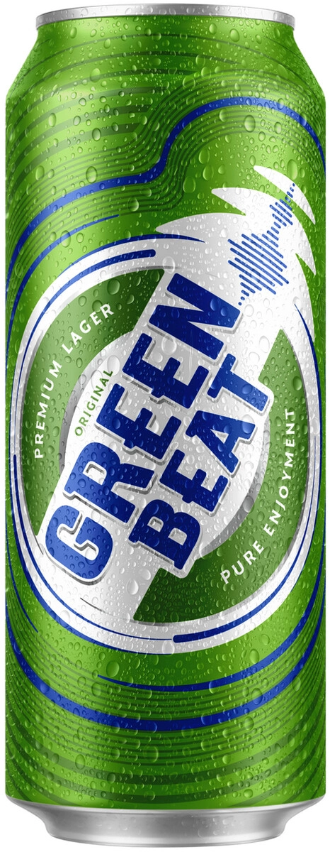 Пиво "GreenBeat", in can,  0.45 л