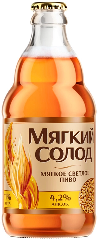 Пиво "Мягкий Солод",  0.45 л