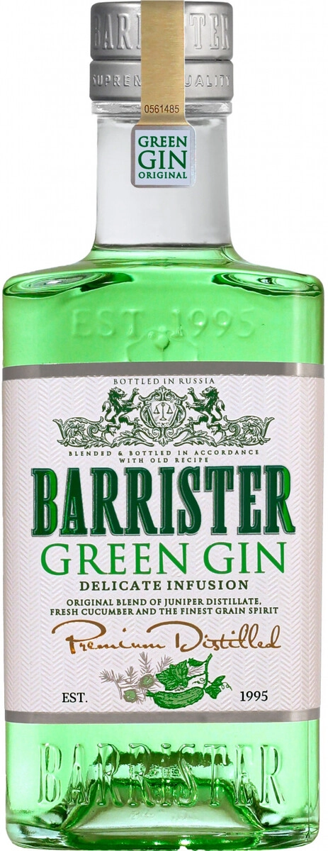 Джин "Barrister" Green Gin,  0.5 л
