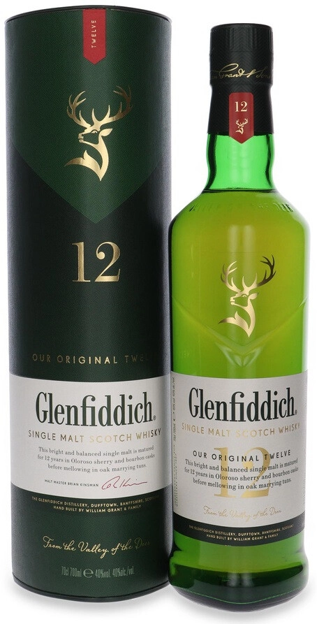 Виски "Glenfiddich" 12 Years Old, in tube,  0.75 л