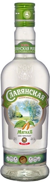 Водка "Славянская" Мягкая на березовых почках,  0.5 л
