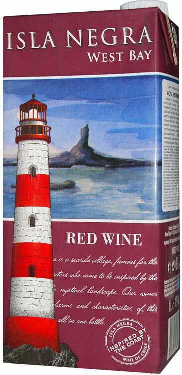 Вино Isla Negra, "West Bay" Red, Tetra Pak,  1 л