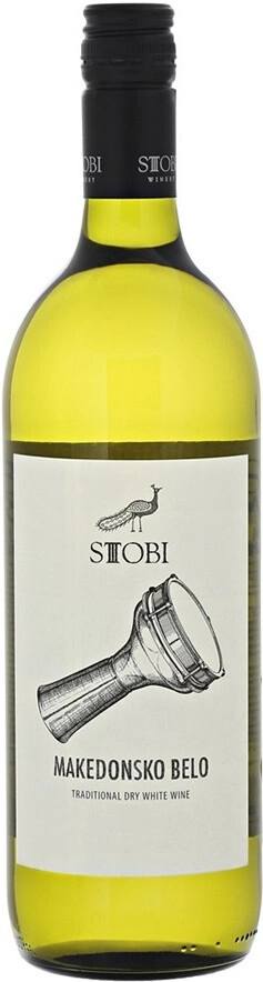 Вино Stobi, Makedonsko Belo,  1 л