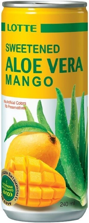 Сок Lotte, "Aloe Vera" Mango Still, in can,  240 мл